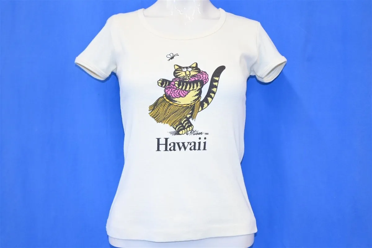 80s B Kliban Cat Hula Crazy Shirts t-shirt Womens Extra Small