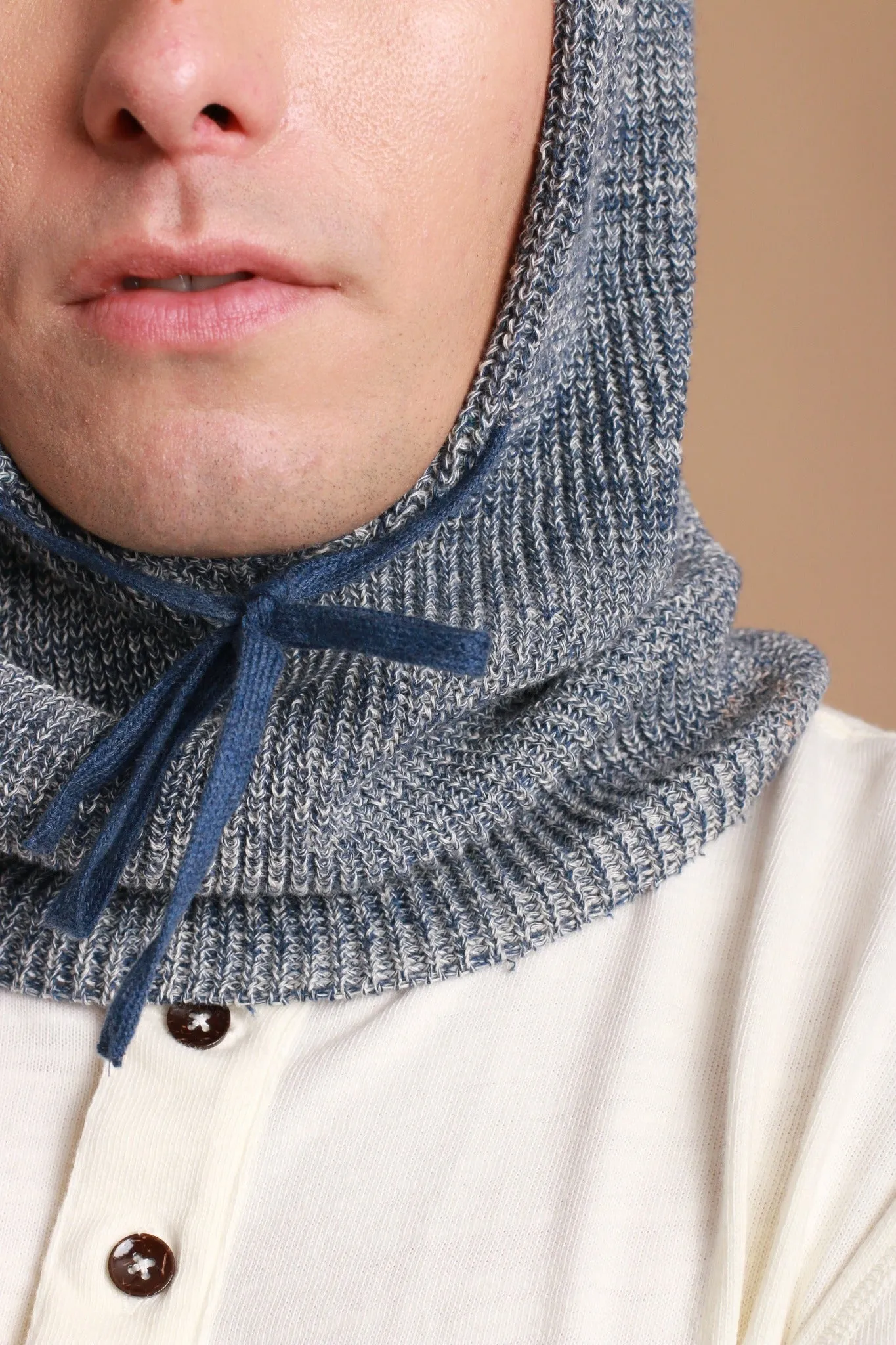 Allergy-Free Knitted Snood with Drawstring