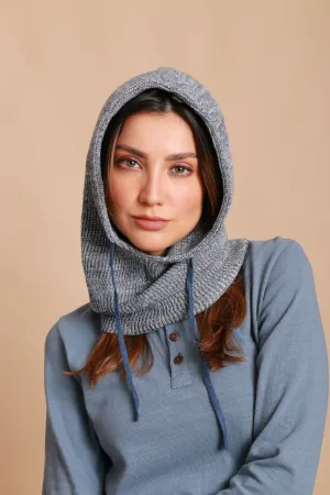 Allergy-Free Knitted Snood with Drawstring