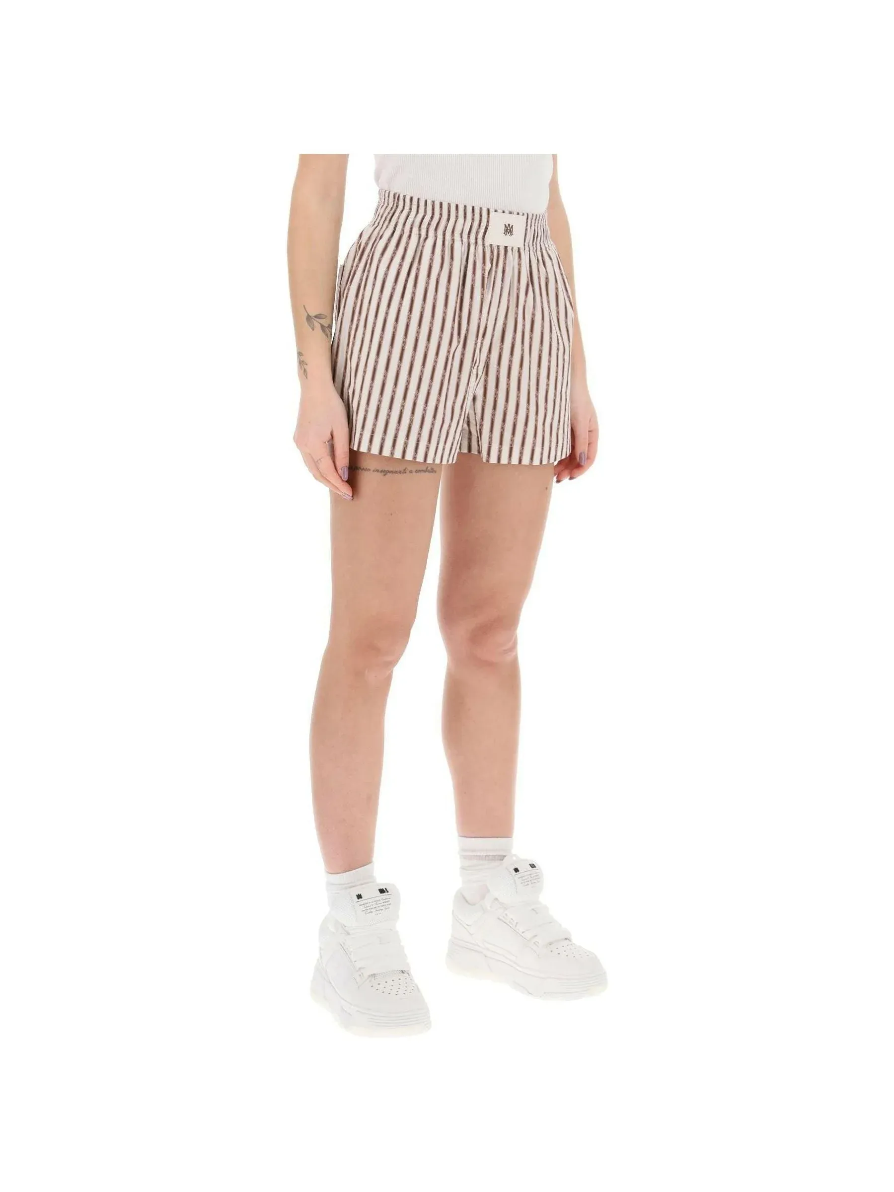 Amiri Striped Cotton Shorts