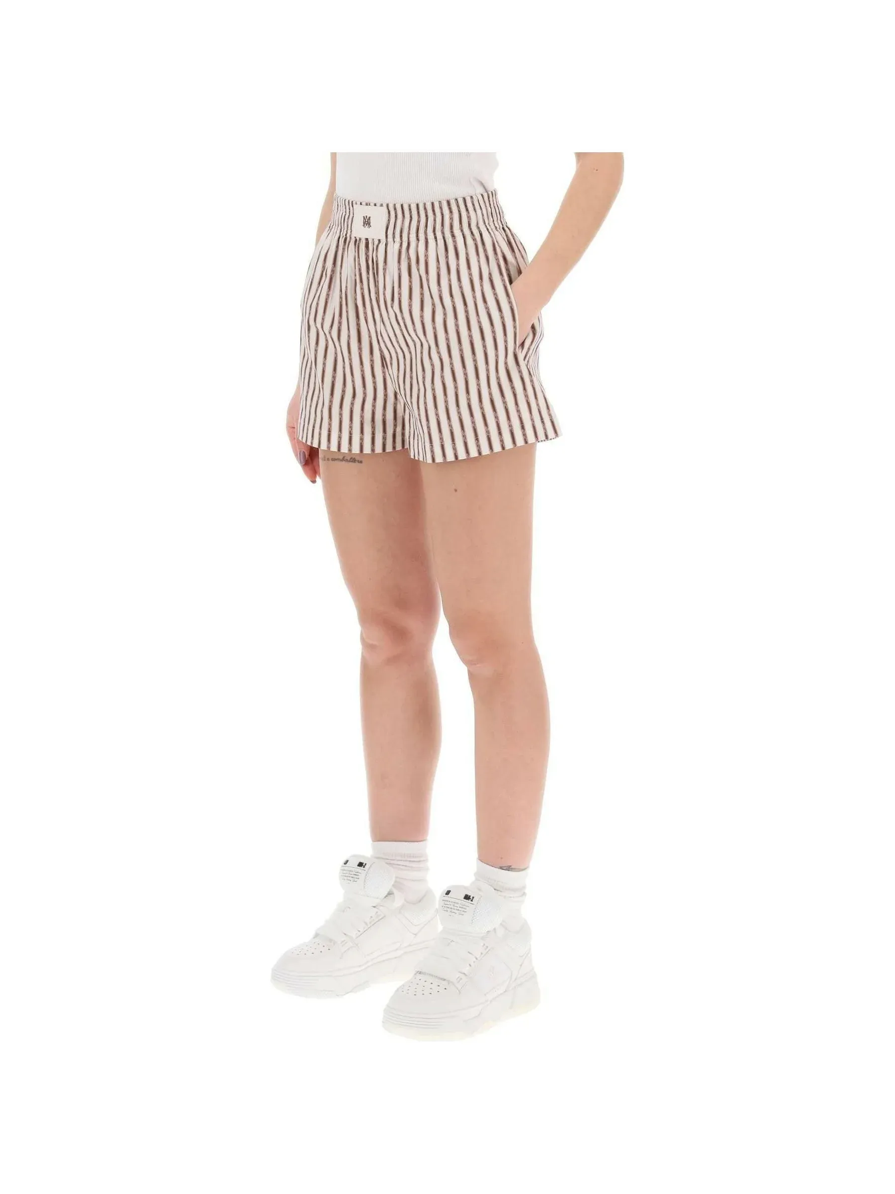 Amiri Striped Cotton Shorts