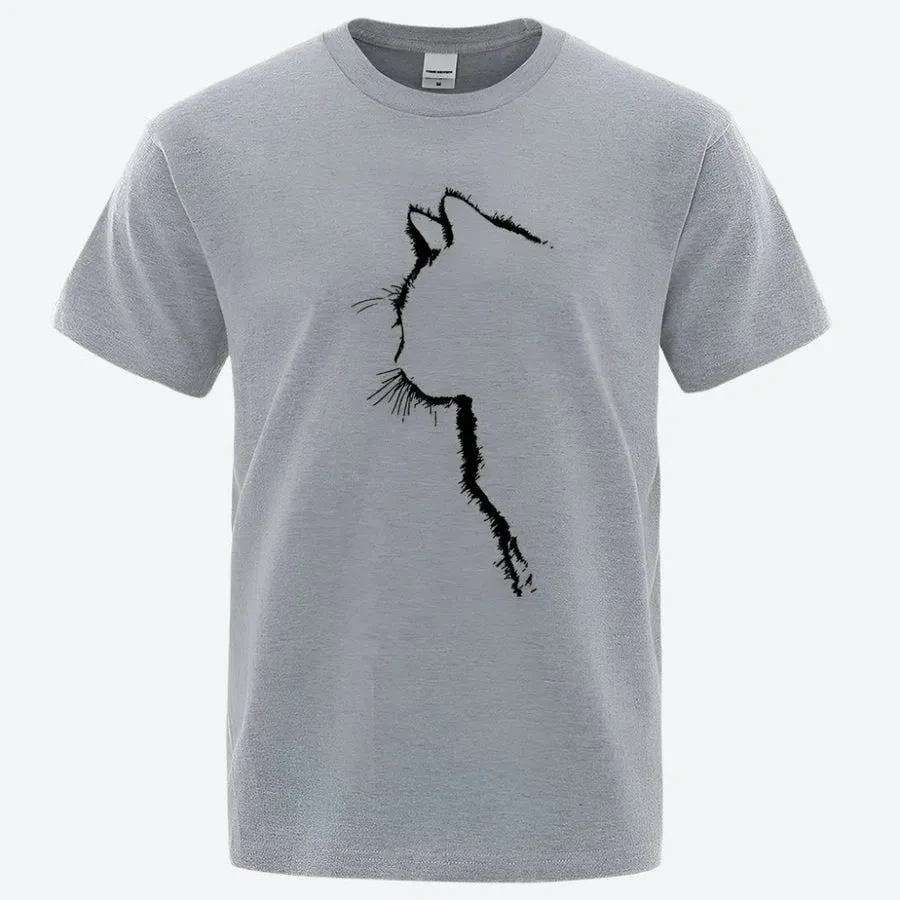 Artistic Cat Silhouette Graphic T-Shirts