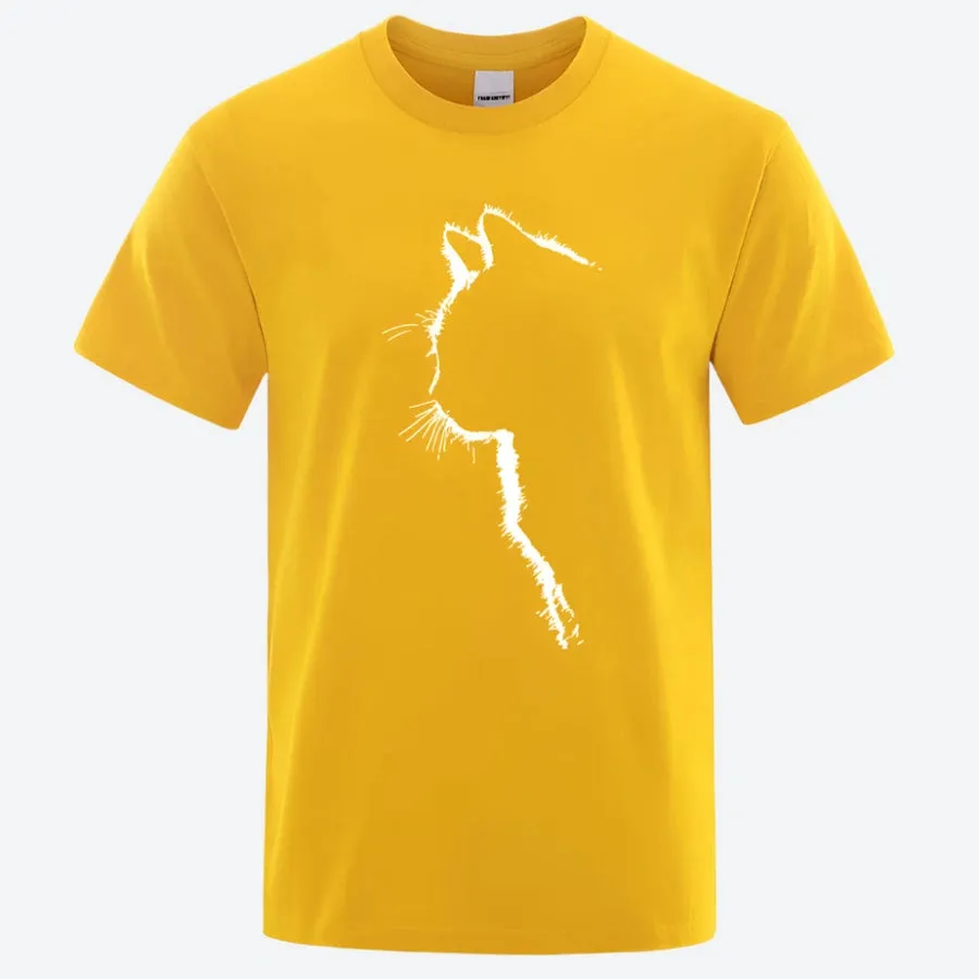 Artistic Cat Silhouette Graphic T-Shirts