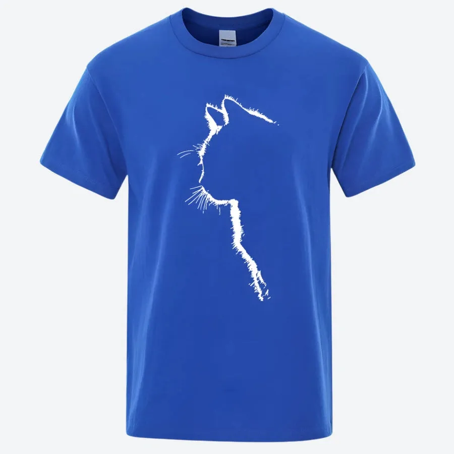 Artistic Cat Silhouette Graphic T-Shirts