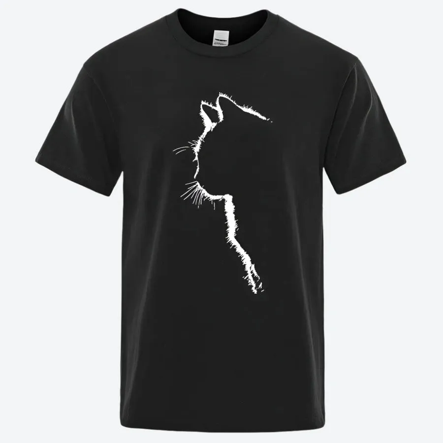 Artistic Cat Silhouette Graphic T-Shirts