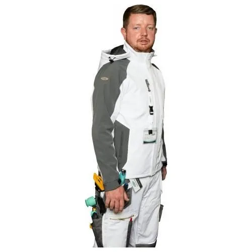 Axus Decor Painter's S-Tex Hoodie - White & Grey