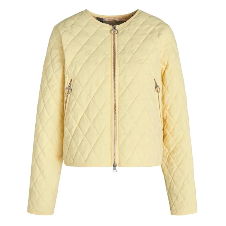 Barbour Ladies Caroline Quilted Jacket - Lemon Souffle/Dress Lemon