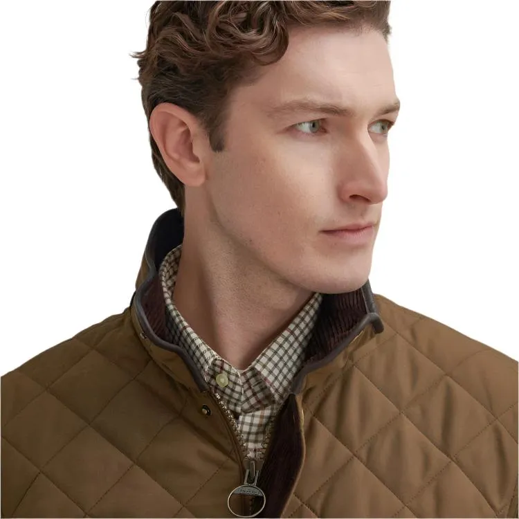 Barbour Lydford Tattersall Quilted Jacket - Dark Sand