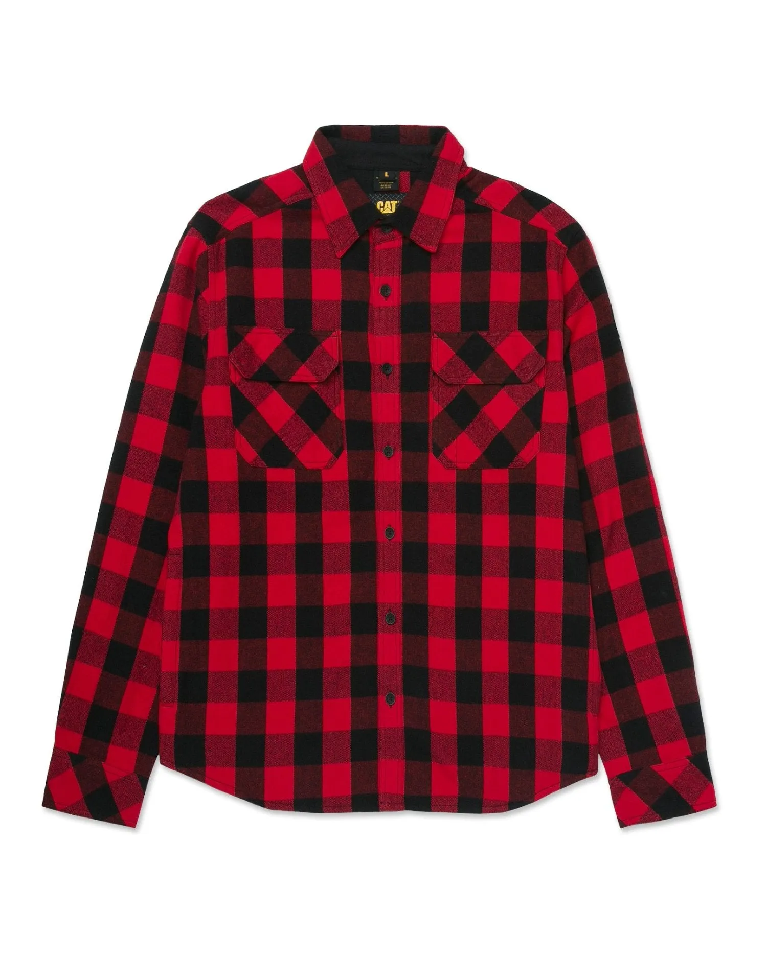 CAT Men's Buffalo Check Heavyweight Button Down Overshirt