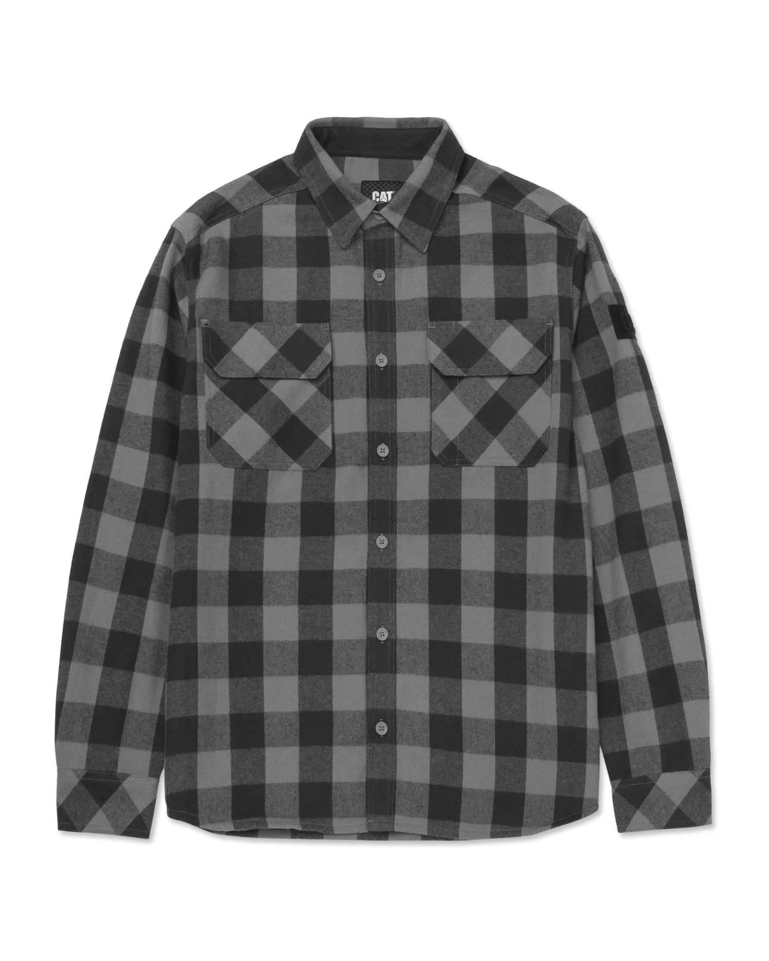 CAT Men's Buffalo Check Heavyweight Button Down Overshirt