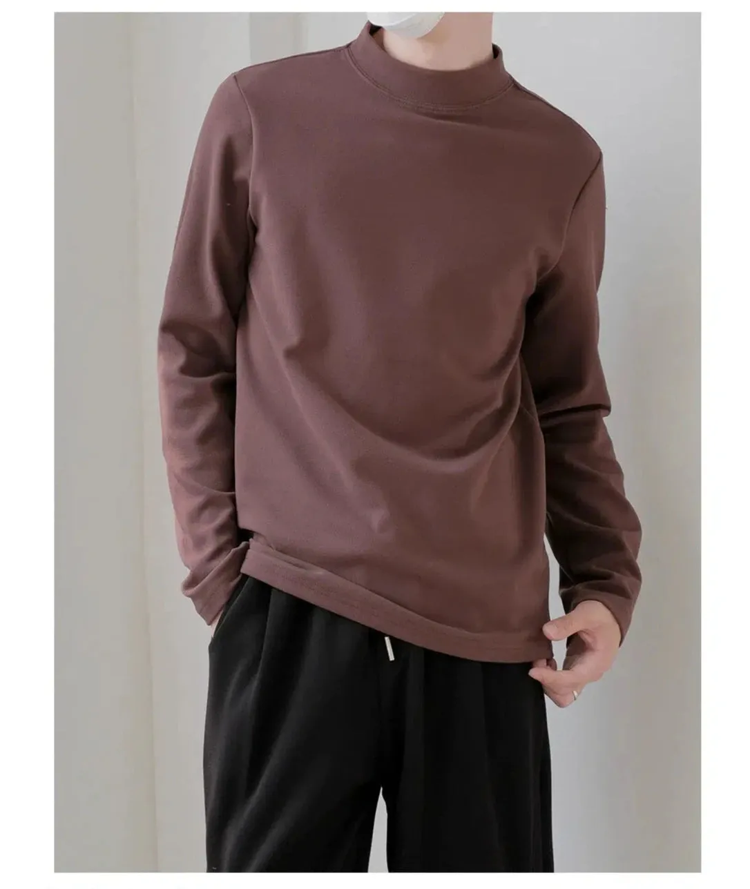 Classic Mock Neck Pullover