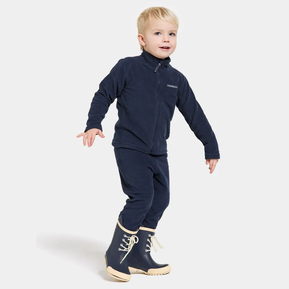 Didriksons Monte 10 Kids Skiing Fleece Jacket - Navy