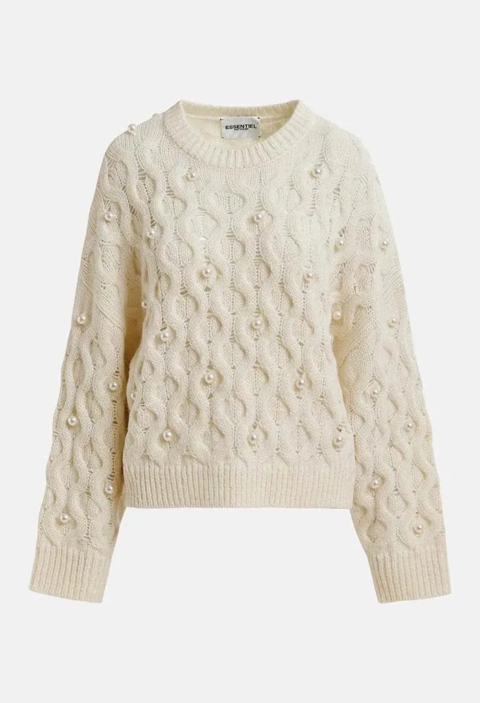 Ecru Cable Knitted Sweater