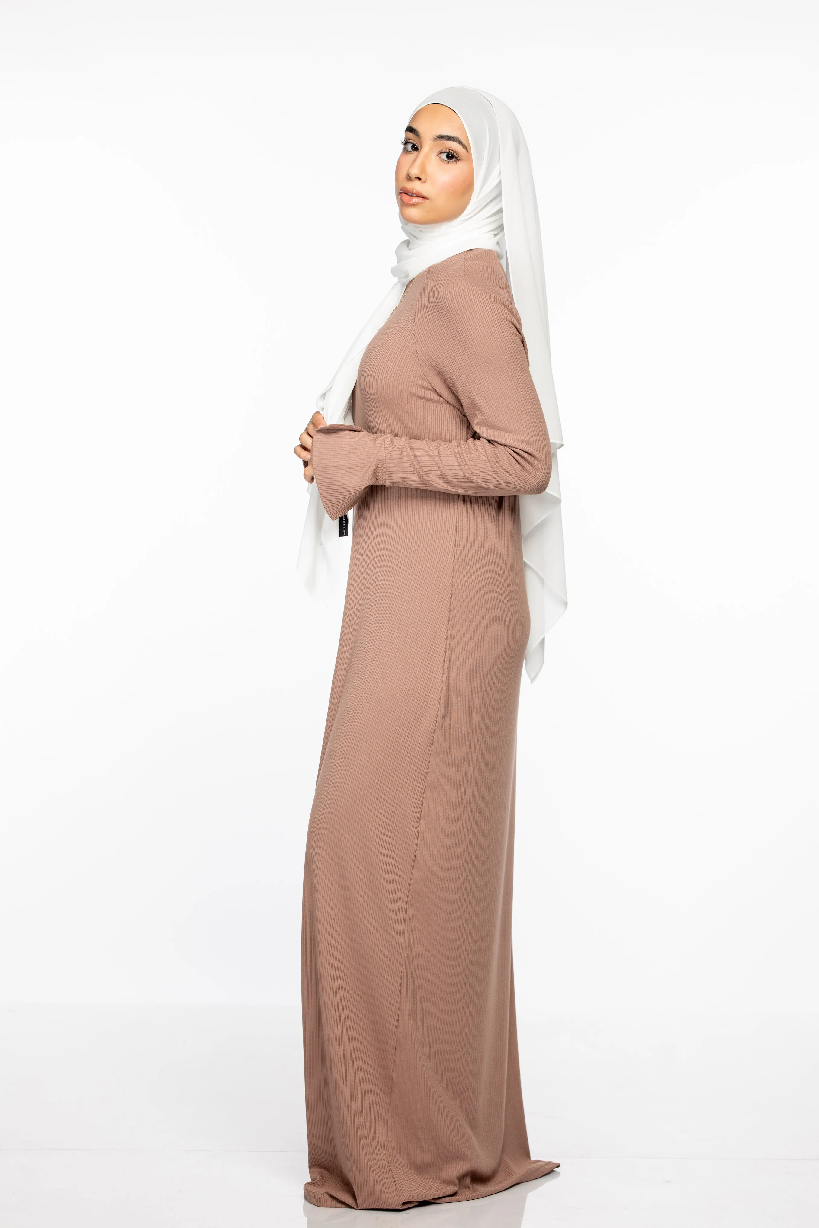 Elina Premium Ribbed Maxi - Mauve