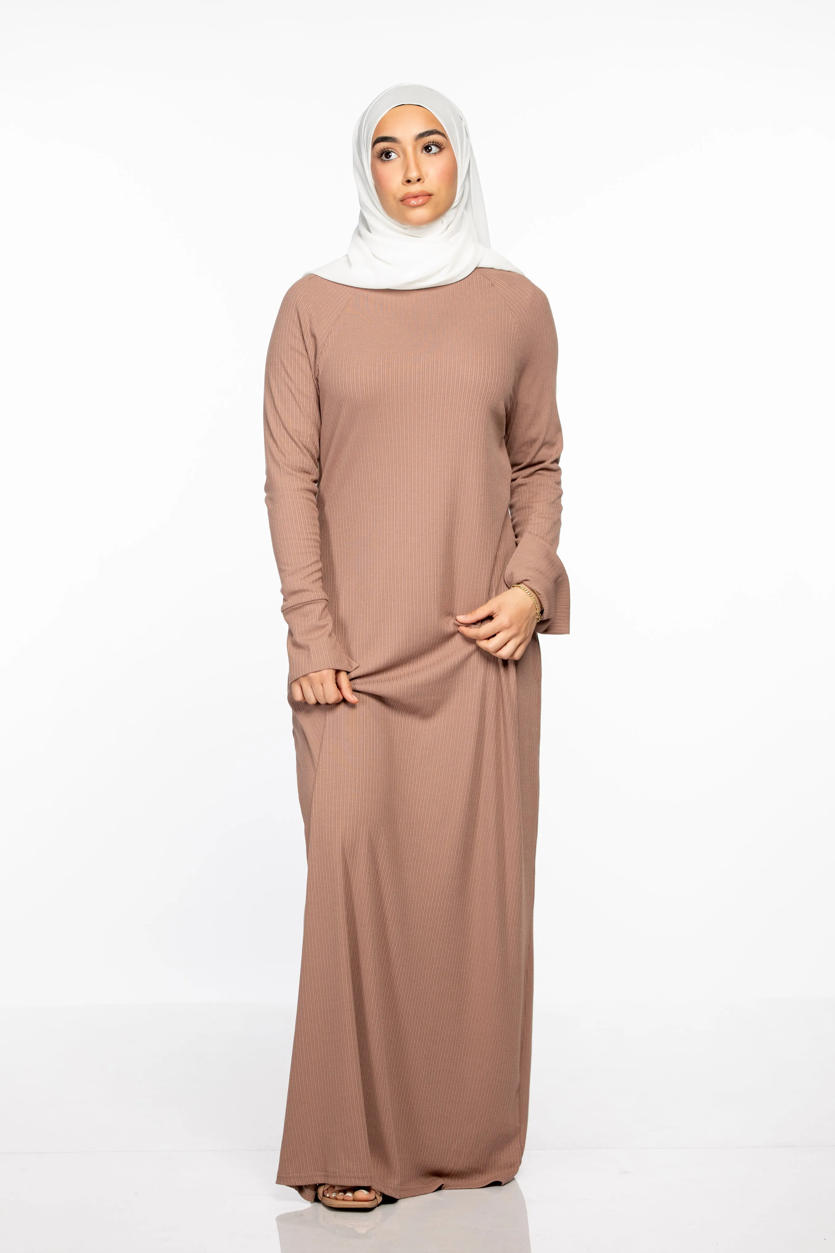 Elina Premium Ribbed Maxi - Mauve