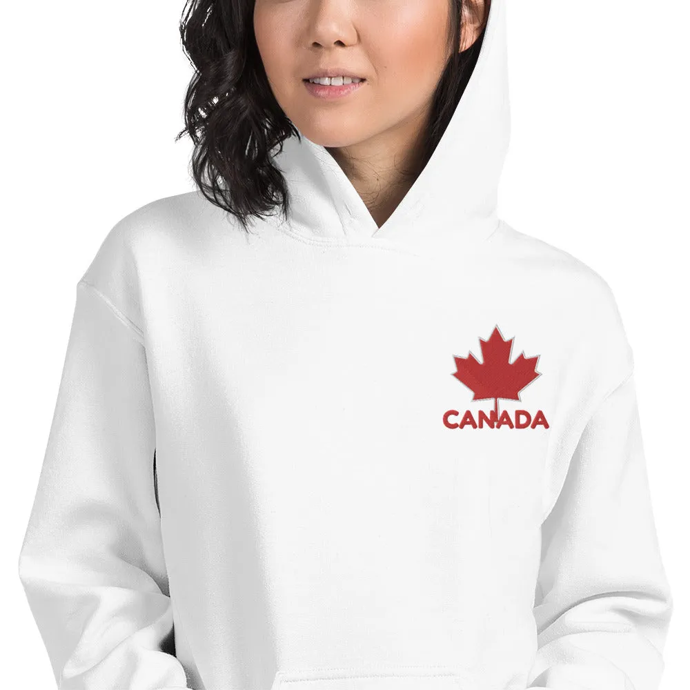 Embroidered CANADA And Maple Leaf Soft, Smooth, And Stylish Heavy Blend Unisex Hoodie