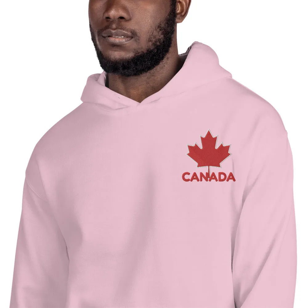 Embroidered CANADA And Maple Leaf Soft, Smooth, And Stylish Heavy Blend Unisex Hoodie