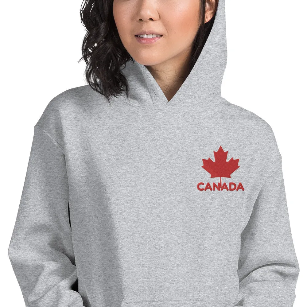 Embroidered CANADA And Maple Leaf Soft, Smooth, And Stylish Heavy Blend Unisex Hoodie