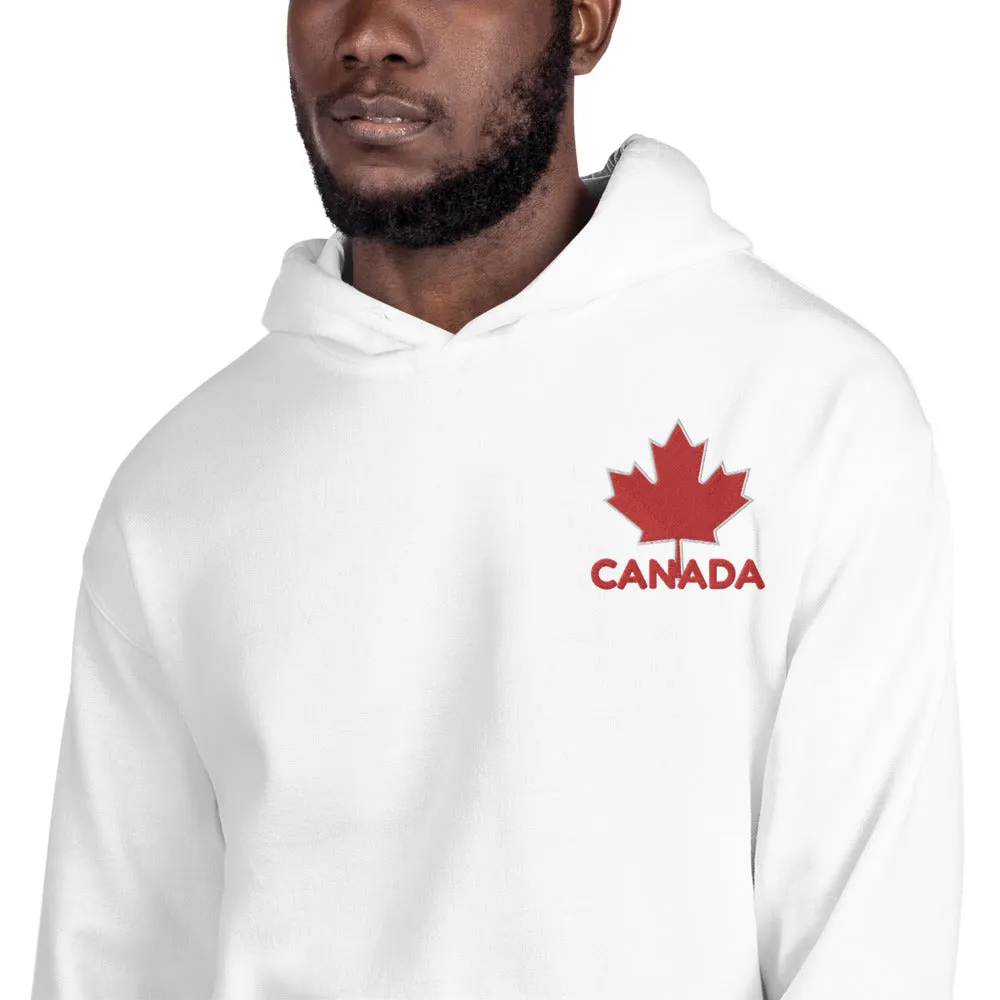 Embroidered CANADA And Maple Leaf Soft, Smooth, And Stylish Heavy Blend Unisex Hoodie