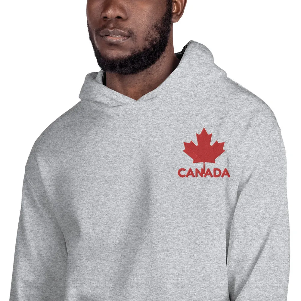 Embroidered CANADA And Maple Leaf Soft, Smooth, And Stylish Heavy Blend Unisex Hoodie