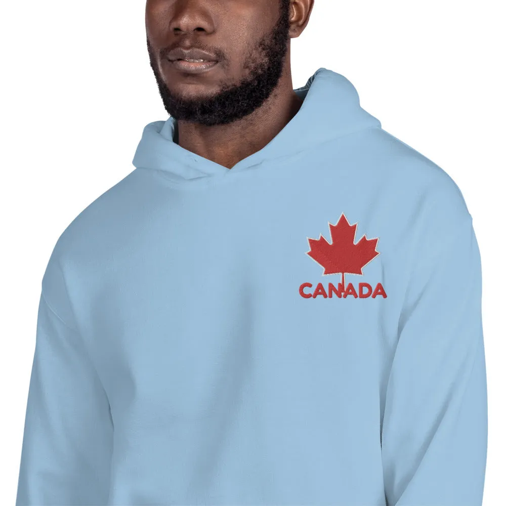 Embroidered CANADA And Maple Leaf Soft, Smooth, And Stylish Heavy Blend Unisex Hoodie