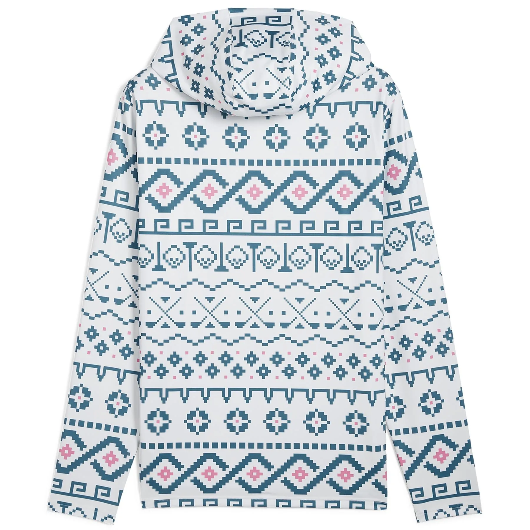 Fair Isle Hoodie White Glow/Blue Horizon - AW24