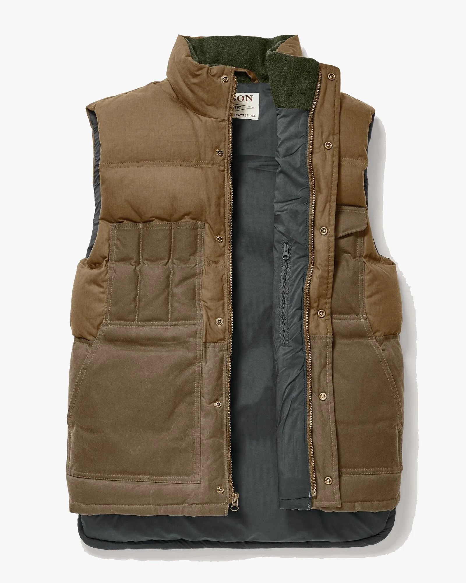 Filson Down Cruiser Vest - Dark Tan