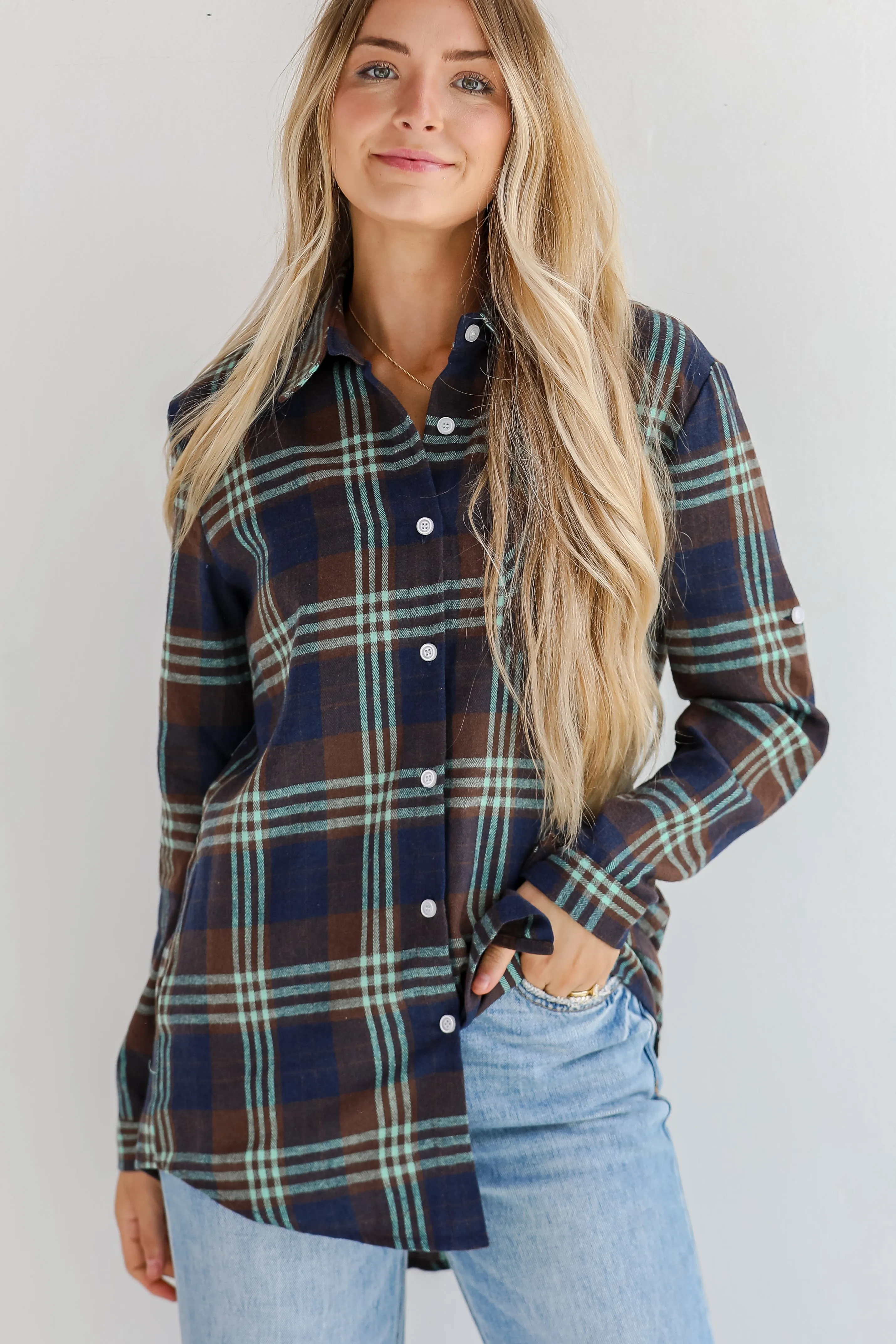 FINAL SALE - Perfectly Classic Navy Plaid Flannel