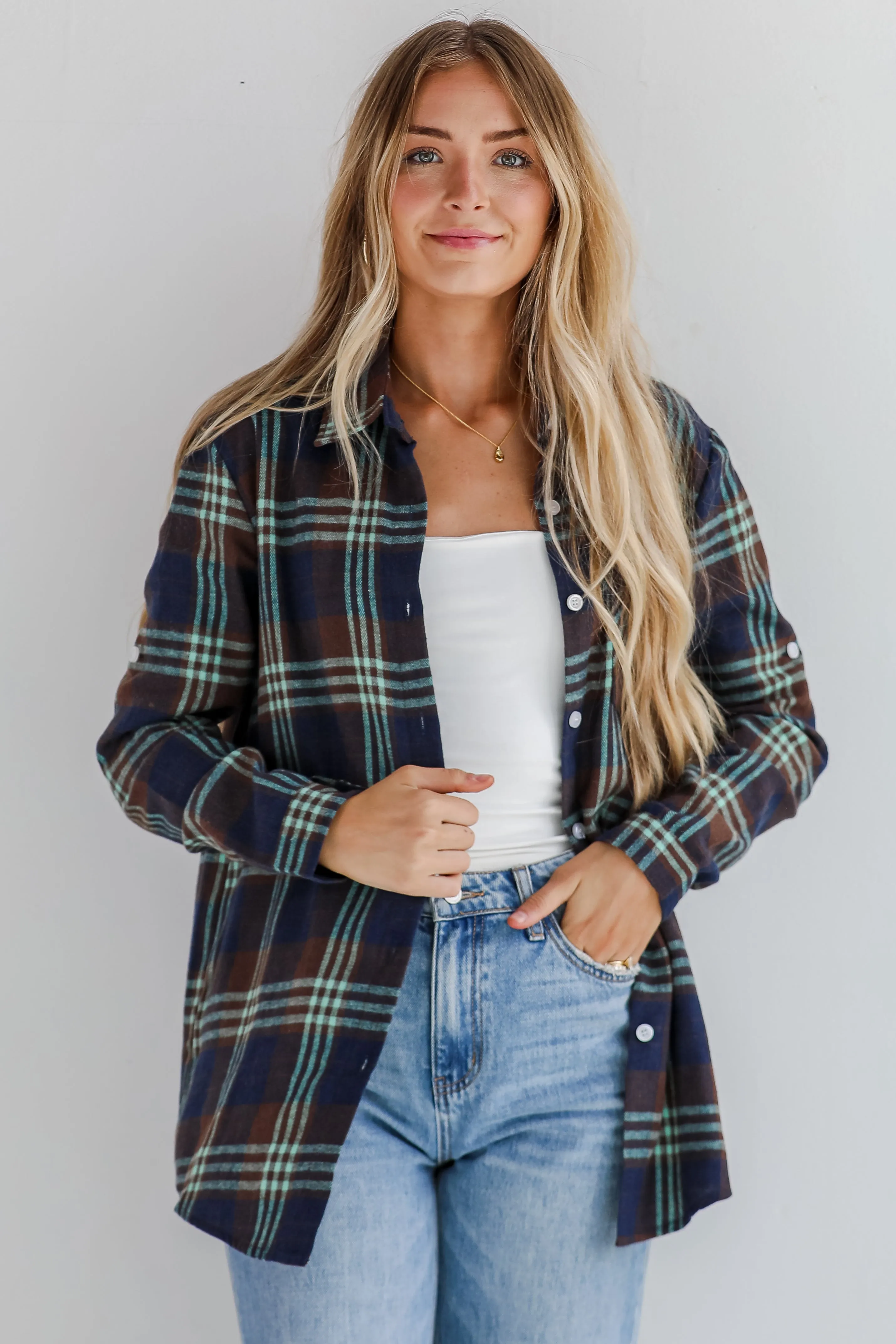 FINAL SALE - Perfectly Classic Navy Plaid Flannel