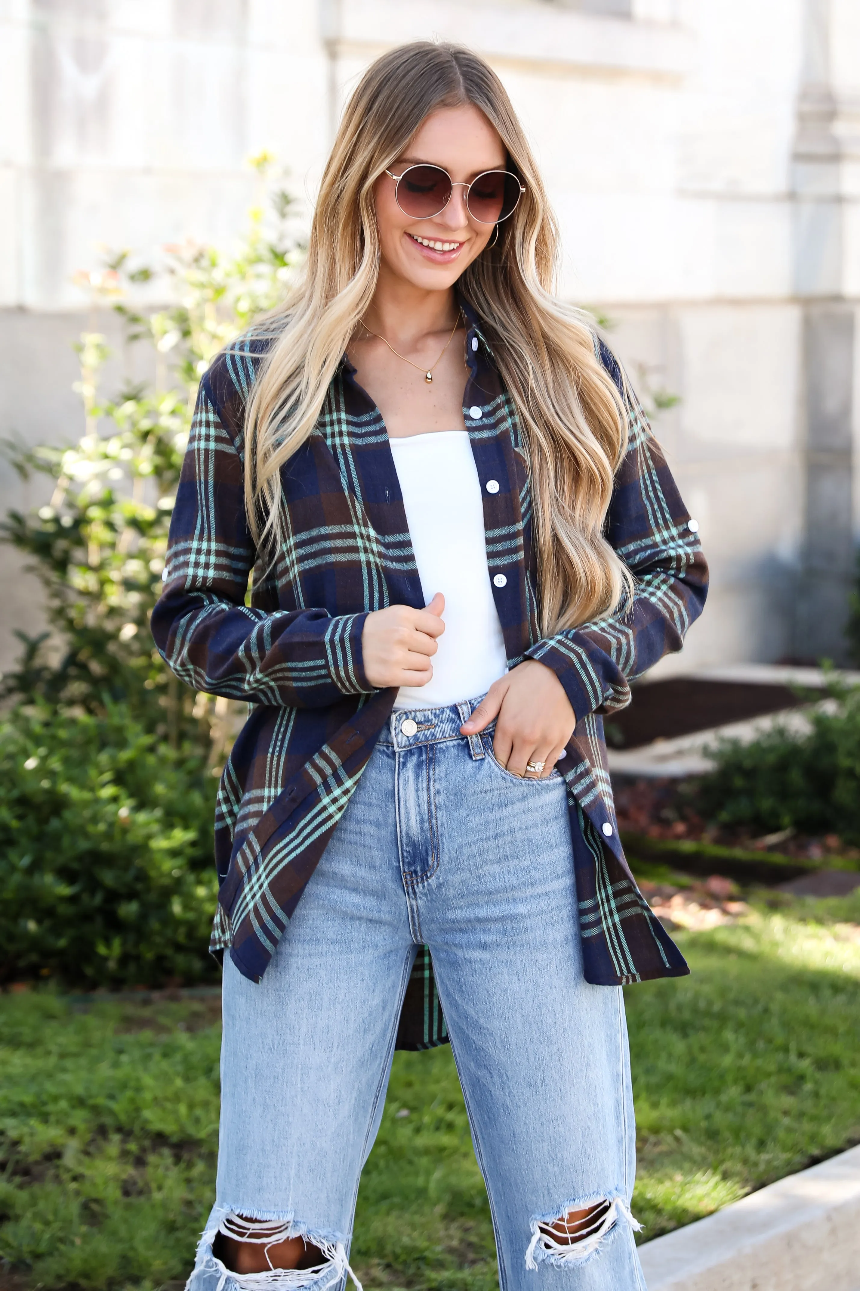 FINAL SALE - Perfectly Classic Navy Plaid Flannel