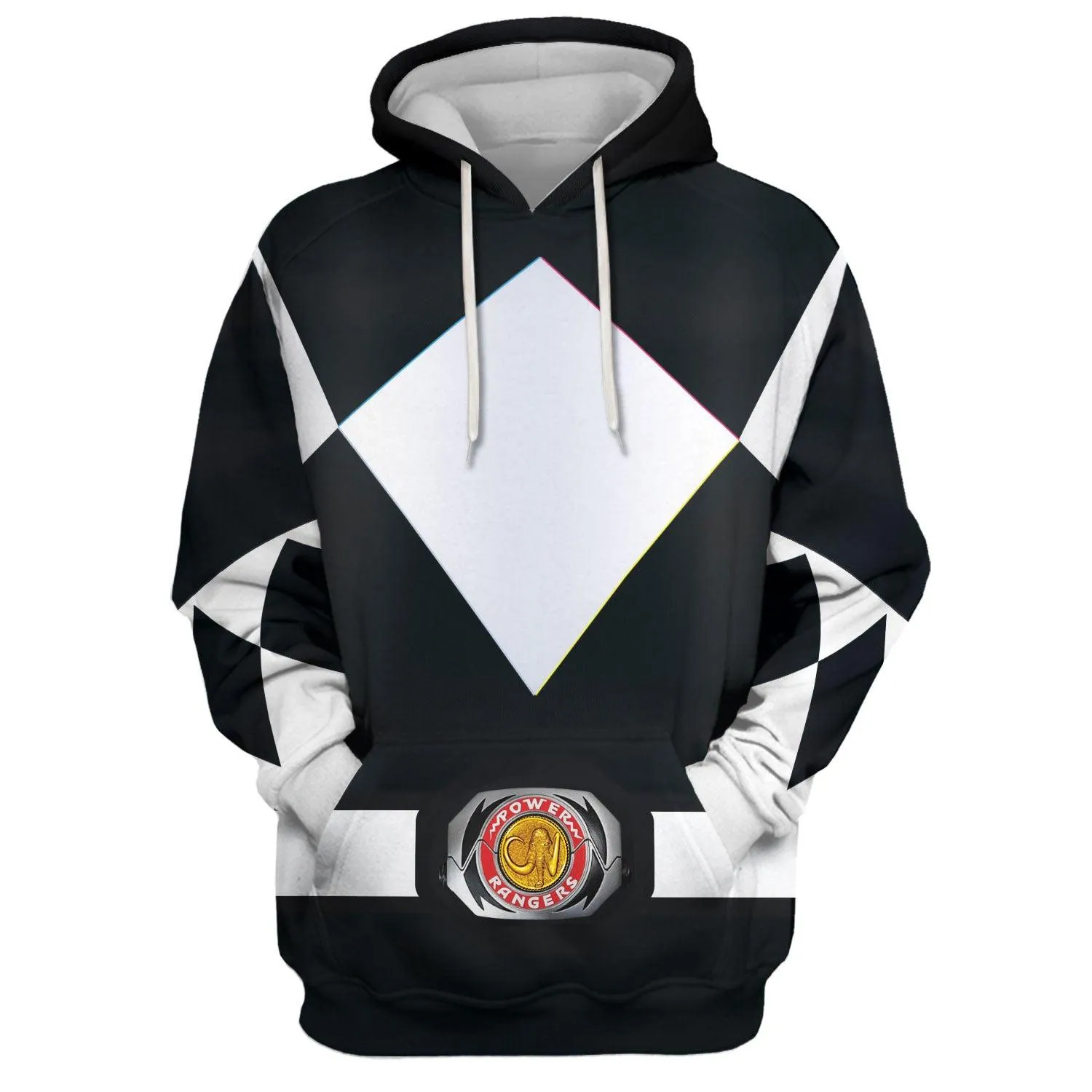 Gearhomie Unisex Tracksuit Hoodies Black Power Ranger 3D Costumes