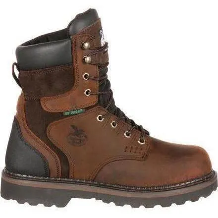 Georgia Men's Brookville 8" Waterproof Work Boot - Brown - G9134