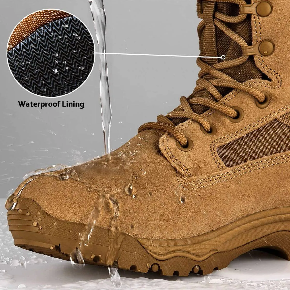 HOPPER 8" Men’s Military Waterproof Tactical Boots