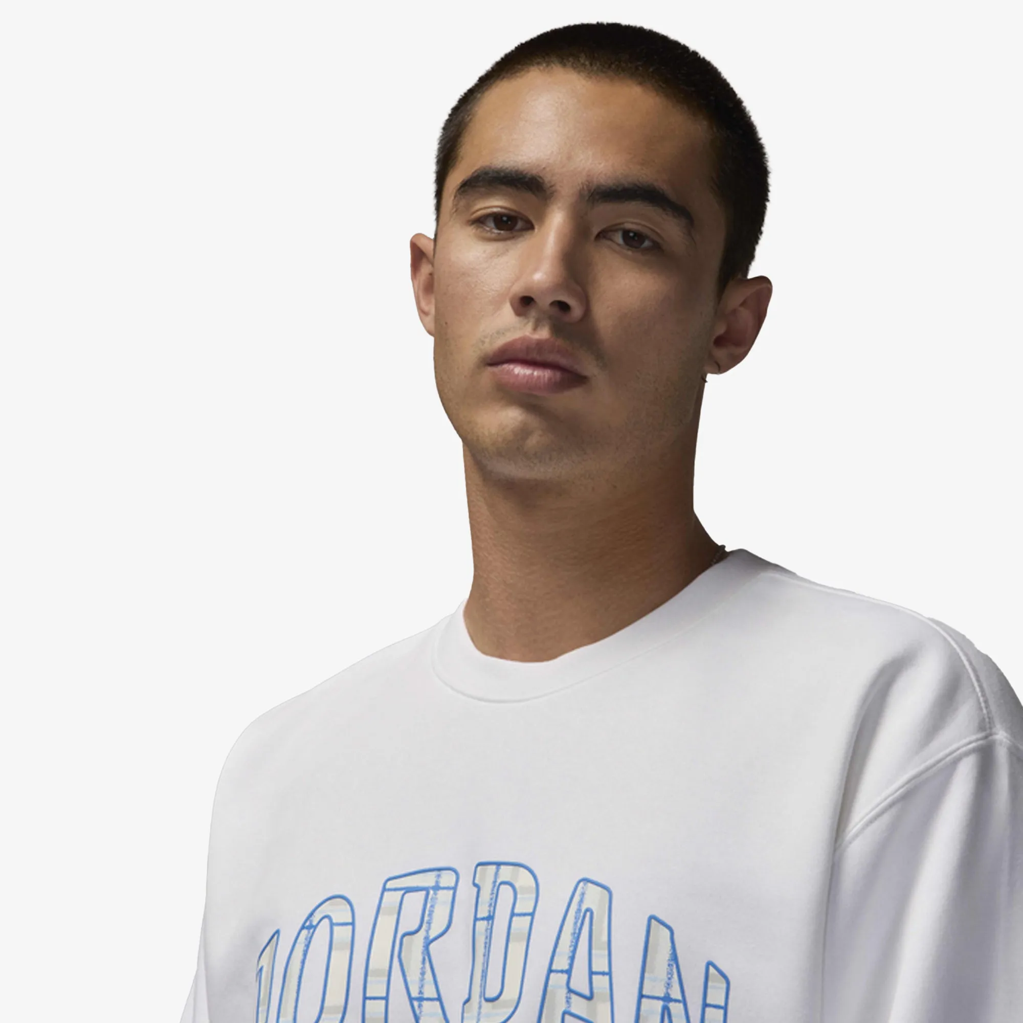 JORDAN | FLEECE CREW-NECK SWEATSHIRT { WHITE