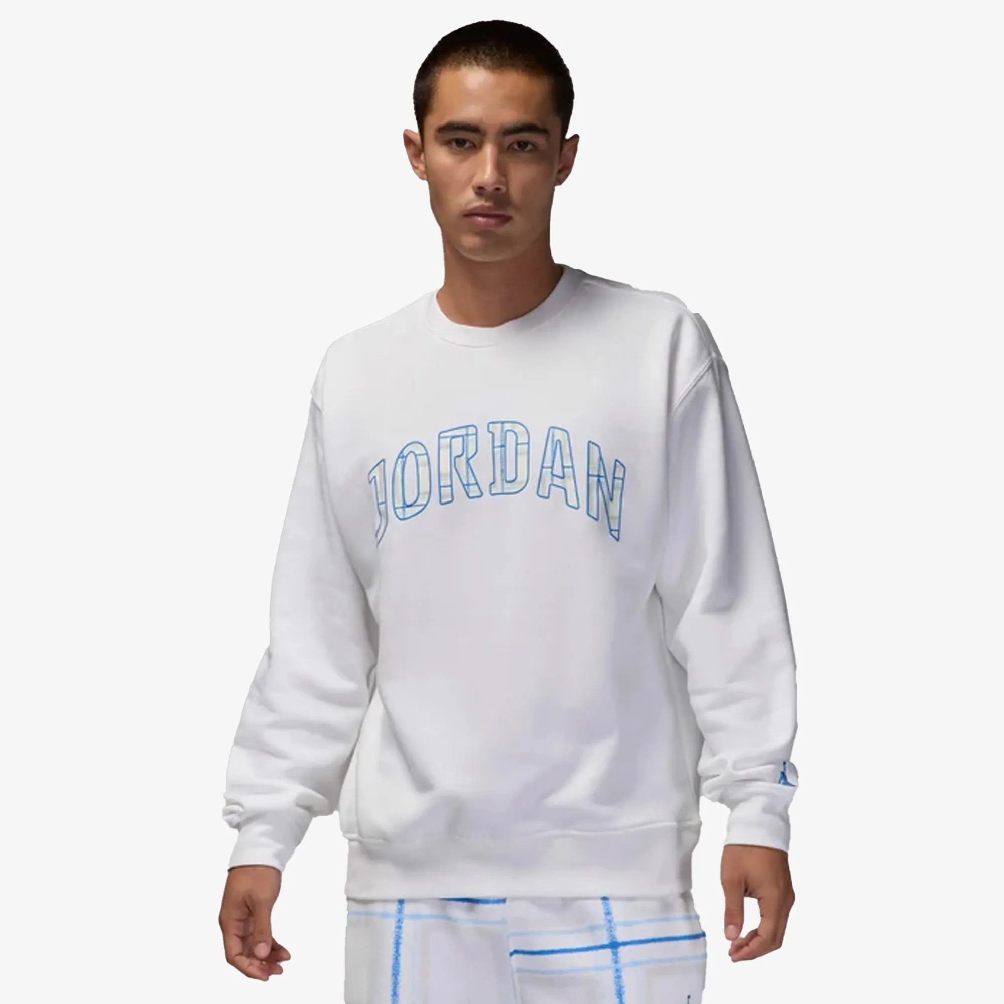 JORDAN | FLEECE CREW-NECK SWEATSHIRT { WHITE