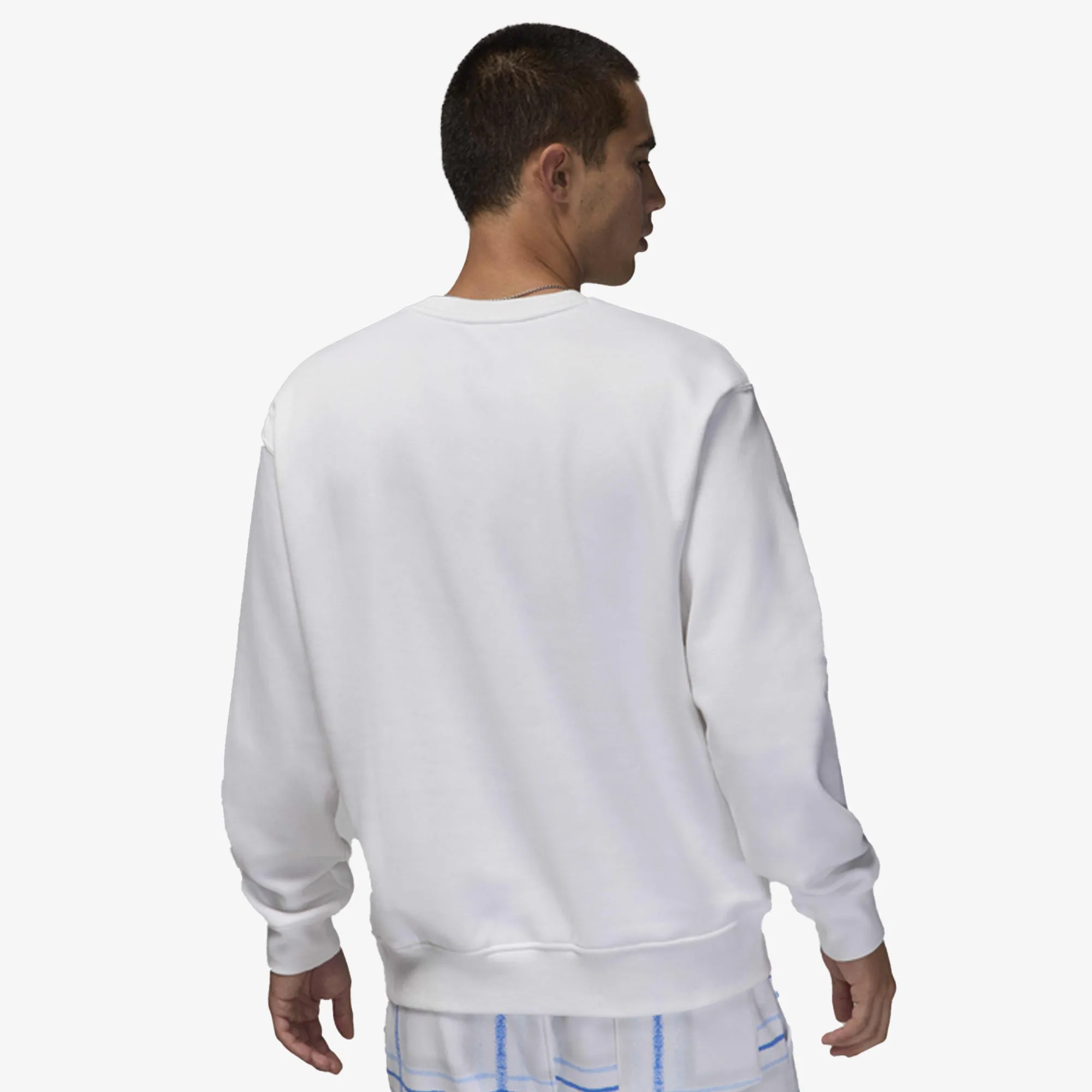 JORDAN | FLEECE CREW-NECK SWEATSHIRT { WHITE