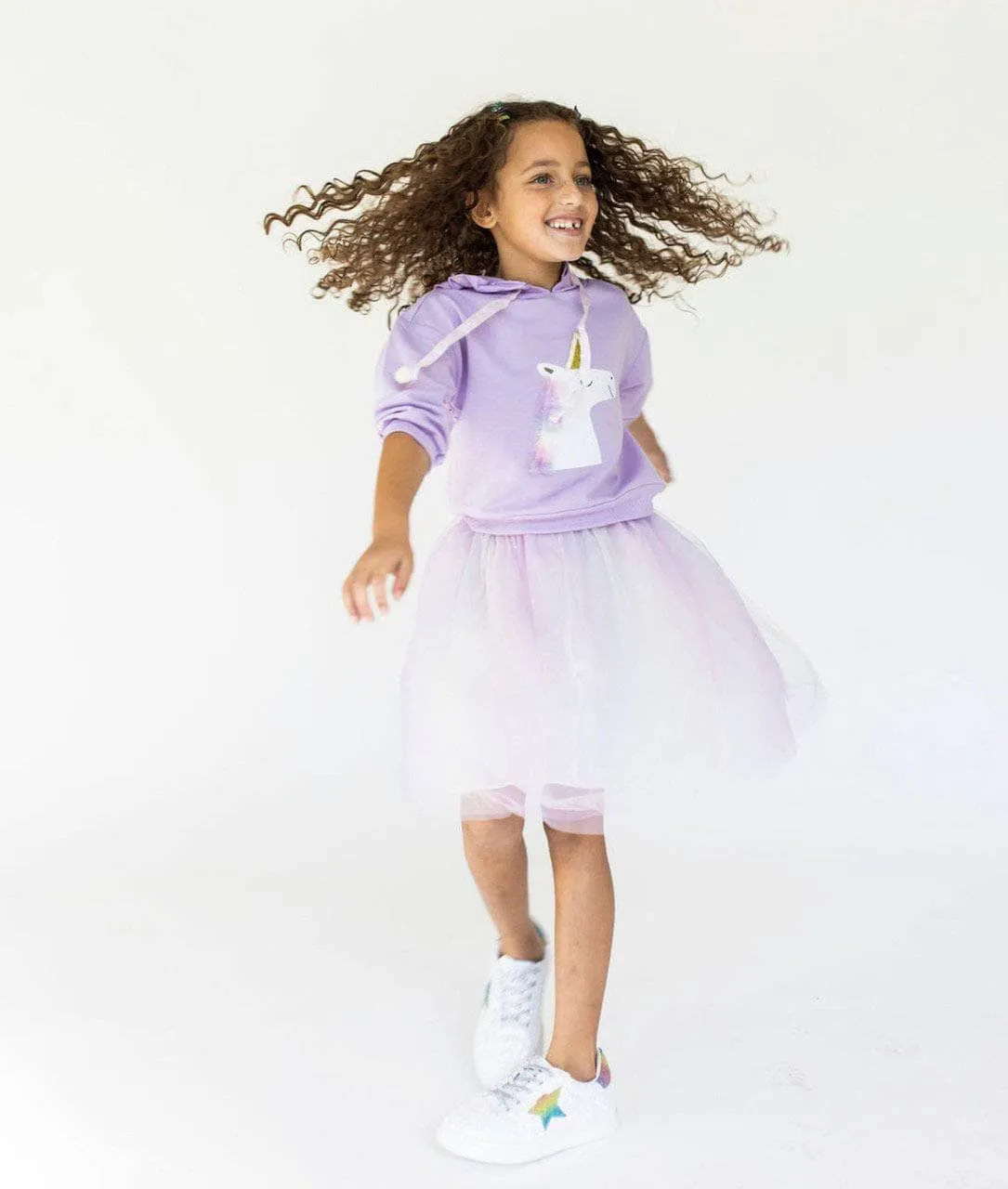 Lavender Hoodie Unicorn Tutu Set