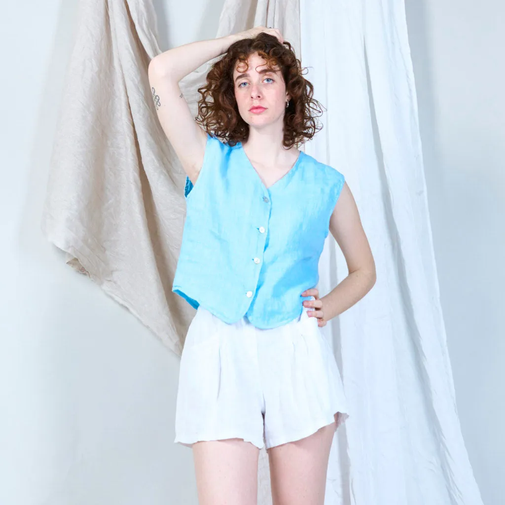 Lightweight linen vest wholesale