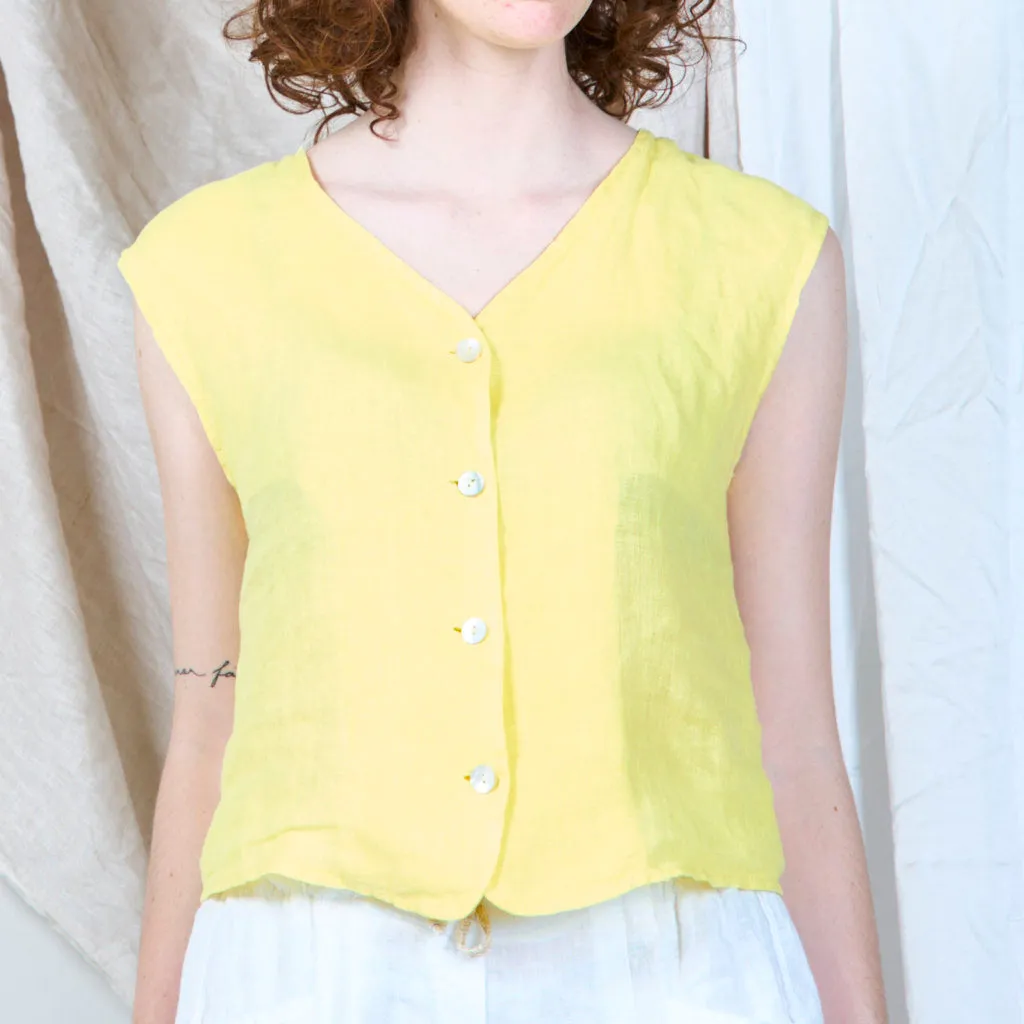 Lightweight linen vest wholesale