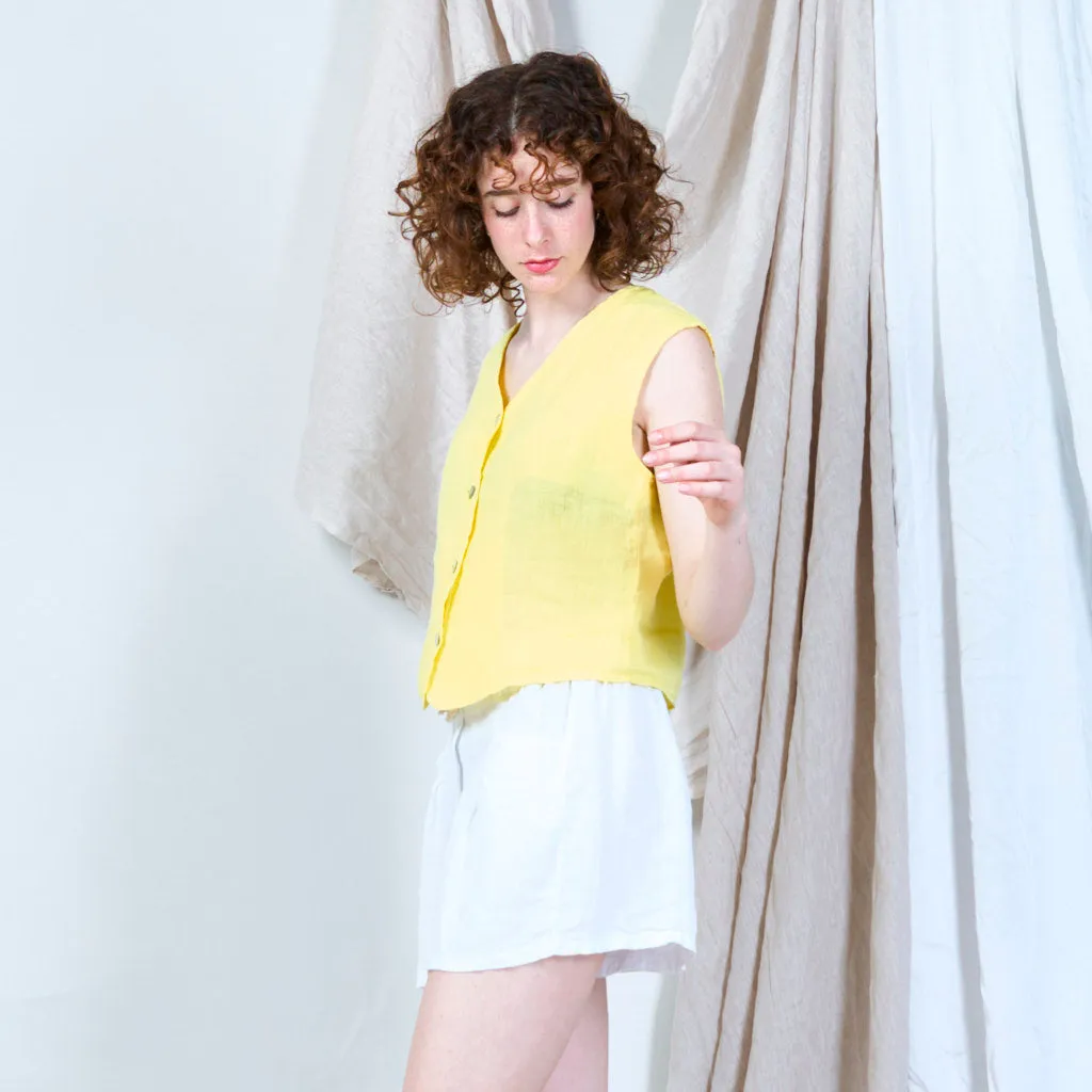 Lightweight linen vest wholesale