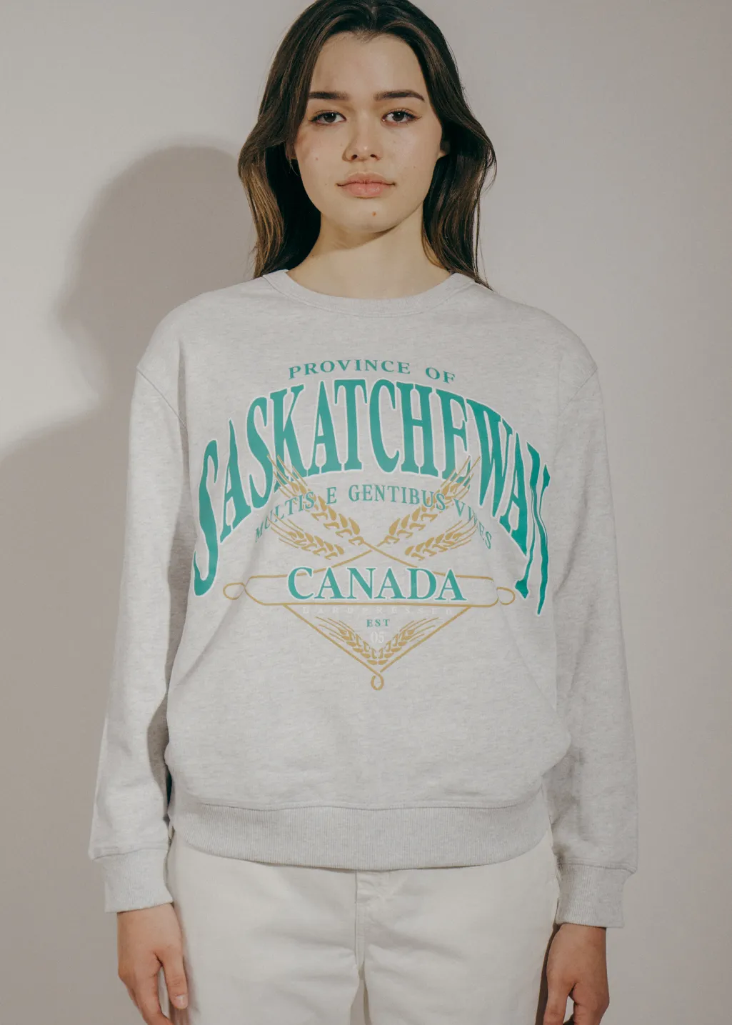 Lost & Found Crewneck | White Heather | Ladies