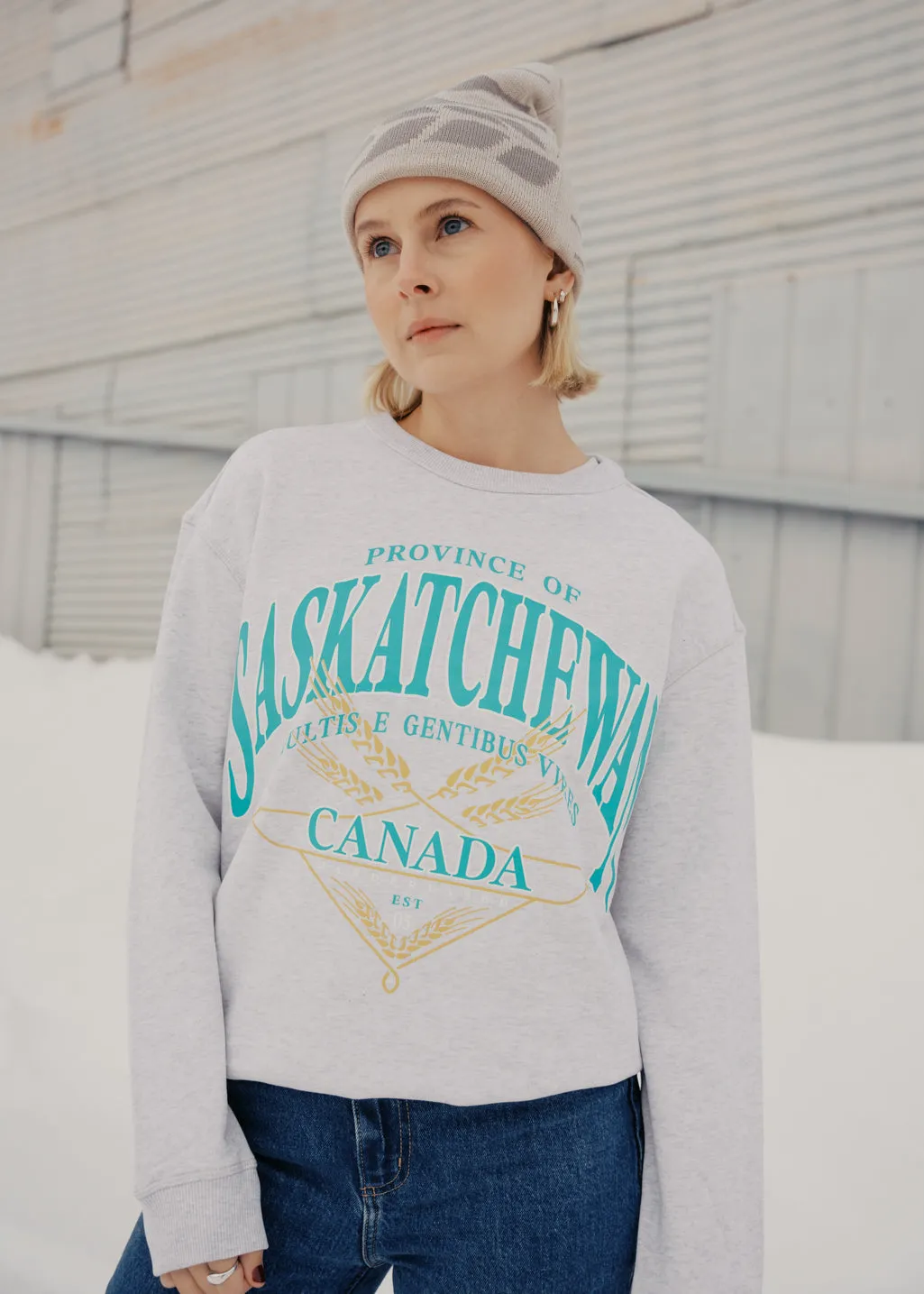 Lost & Found Crewneck | White Heather | Ladies