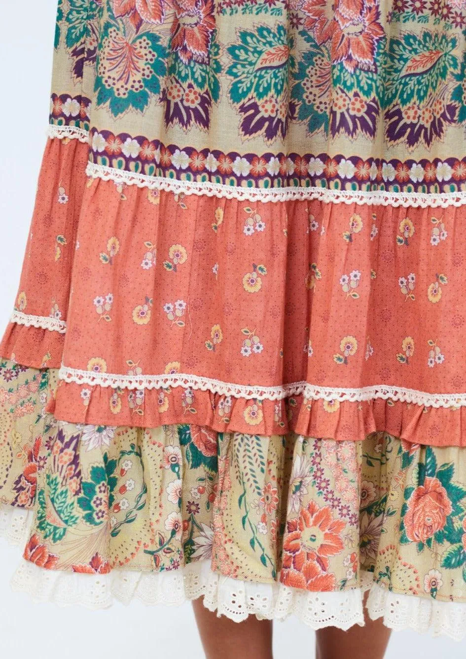 Mabe Dulcie Print Maxi Skirt