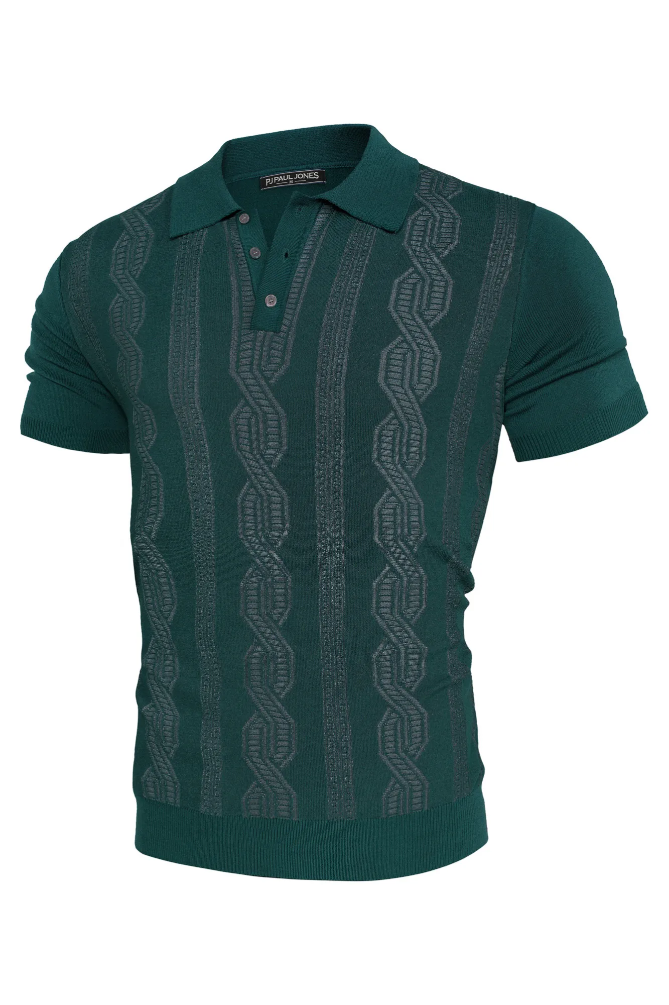 Men Contrast Color Knitted Polo-Shirt Short Sleeve Lapel Collar Knitwear Tops