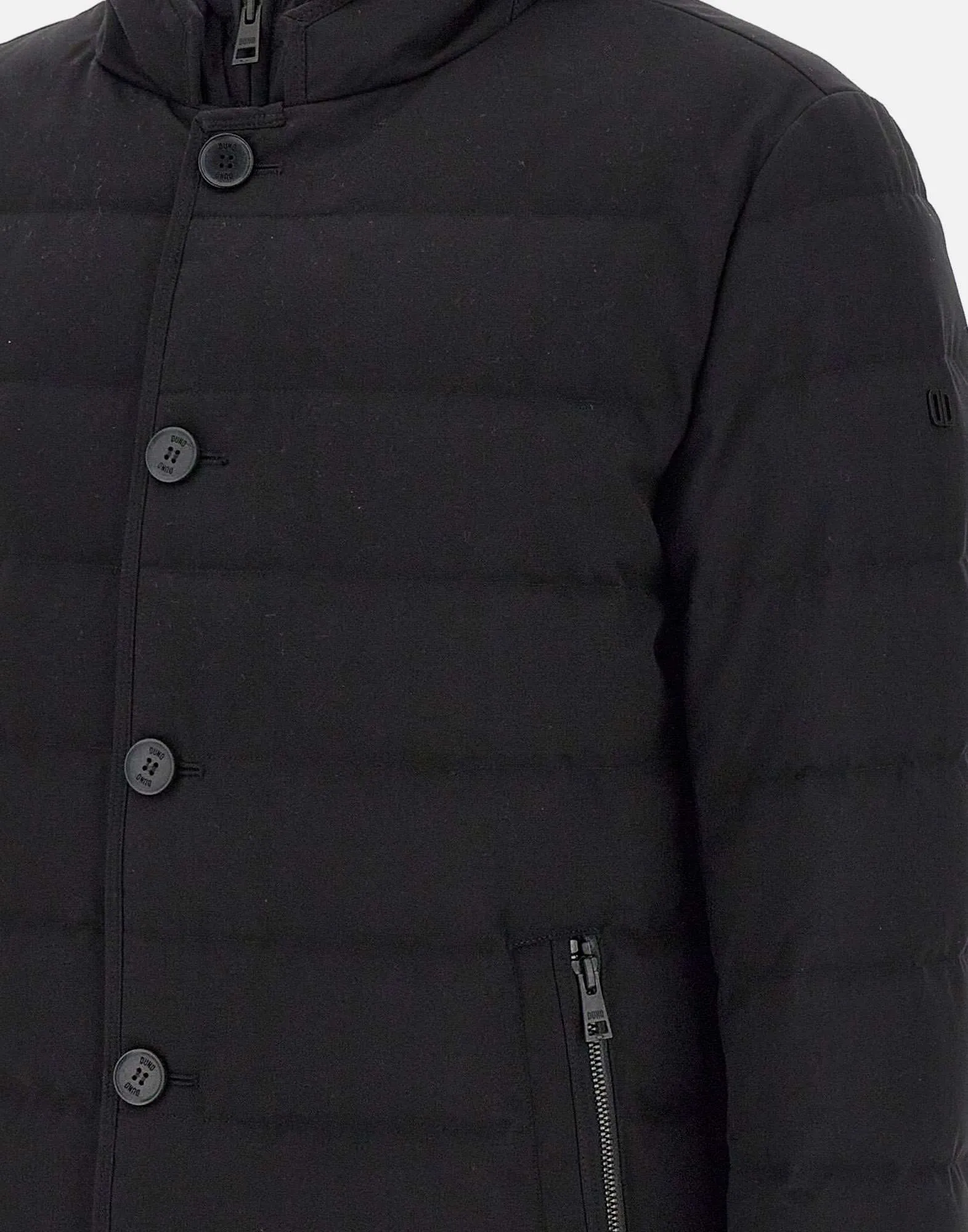 Men's Black Down Jacket with Bib