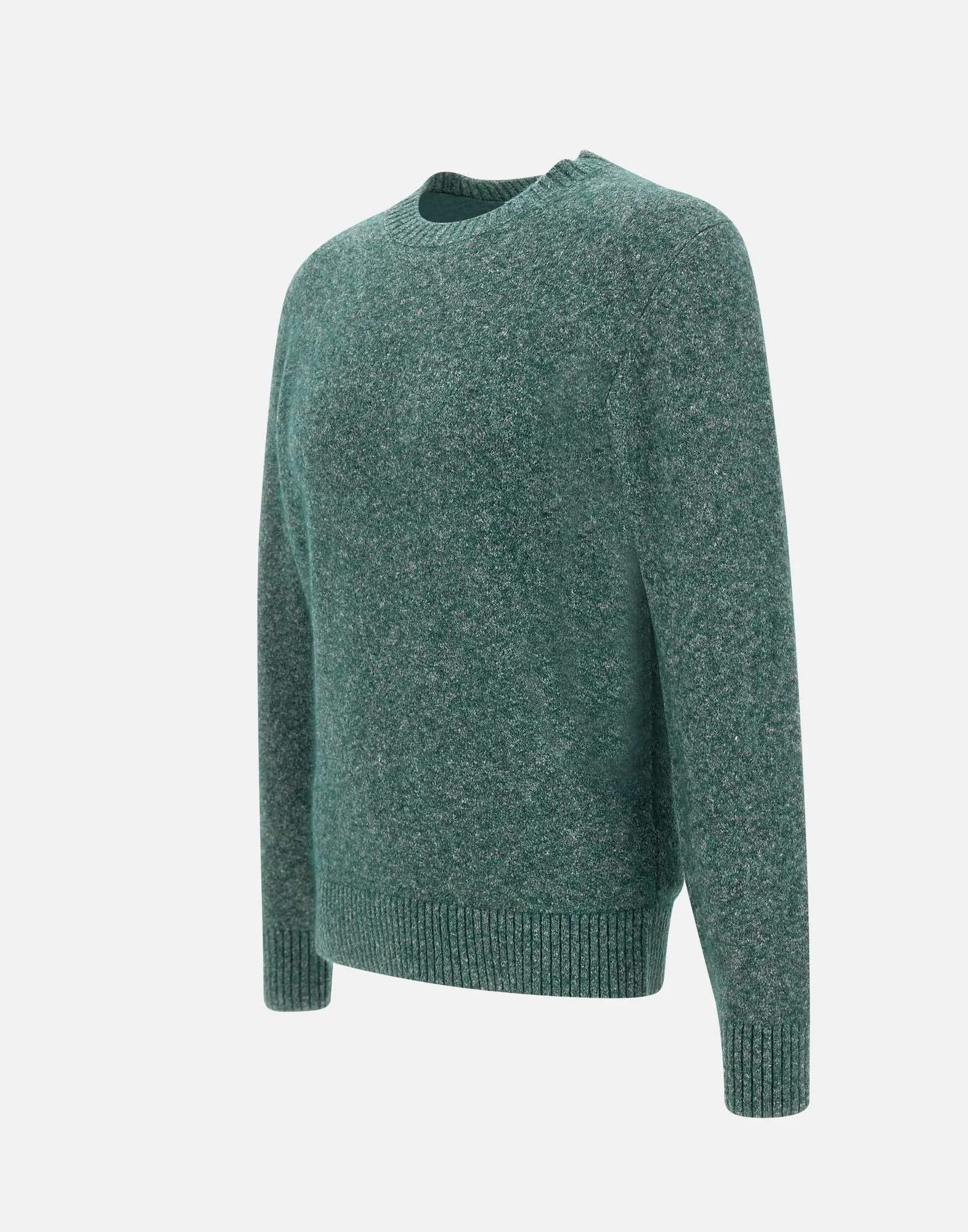 Men's Forest Green Wool Blend Sweater