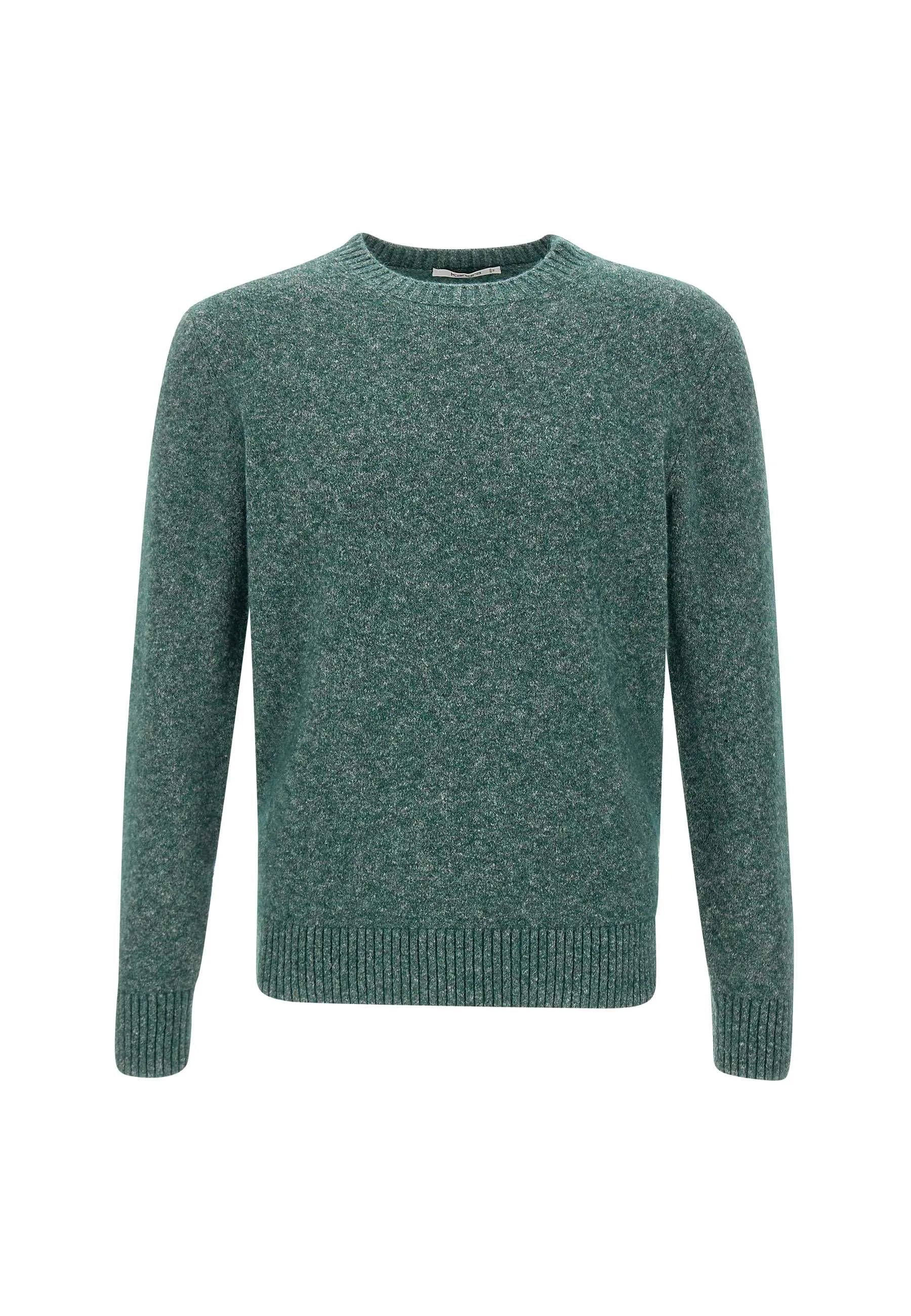 Men's Forest Green Wool Blend Sweater