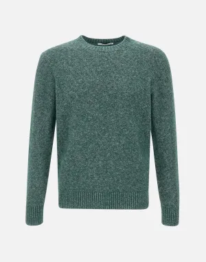 Men's Forest Green Wool Blend Sweater