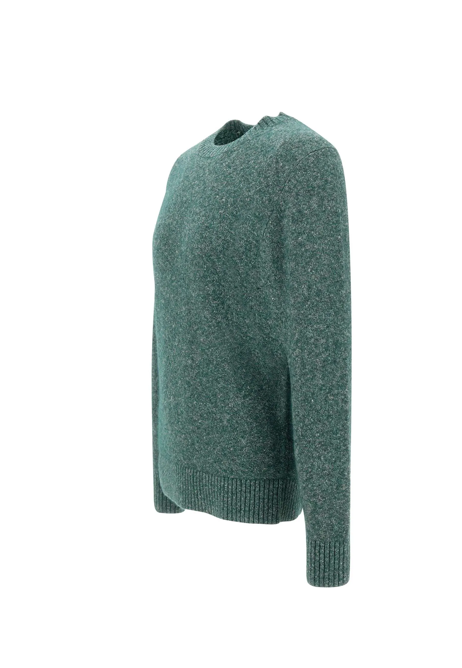 Men's Forest Green Wool Blend Sweater