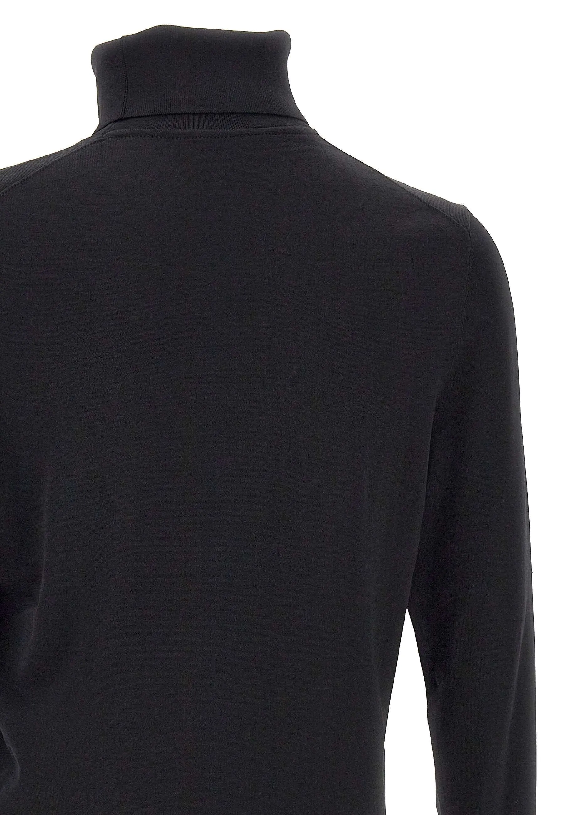 Men's Lightweight Black Turtleneck Sweater